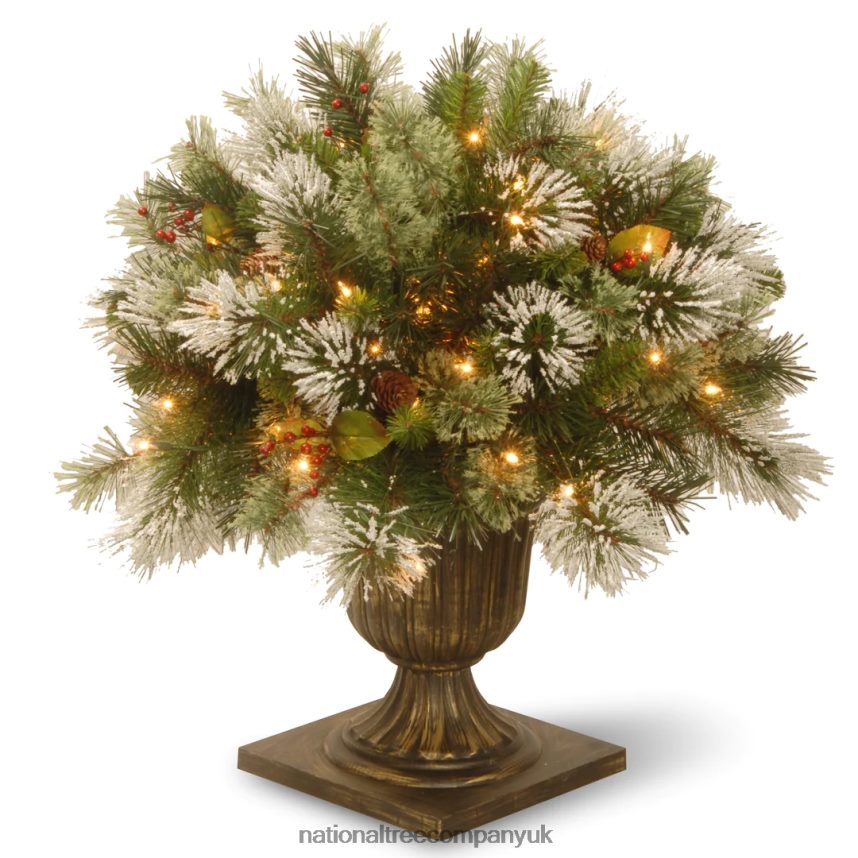 Greenery | National Tree Company 24 Wintry Pine(R) Porch Bush with Clear Lights F2L4F493